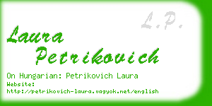 laura petrikovich business card